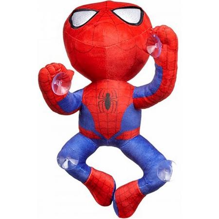 Spiderman Marvel pluche knuffel klimmend met zuignap 30 cm  | Marvel spider man DC comics | Spiderman Deadpool Avengers movie Miles Venom | Spiderman speelgoed pop voor kinderen